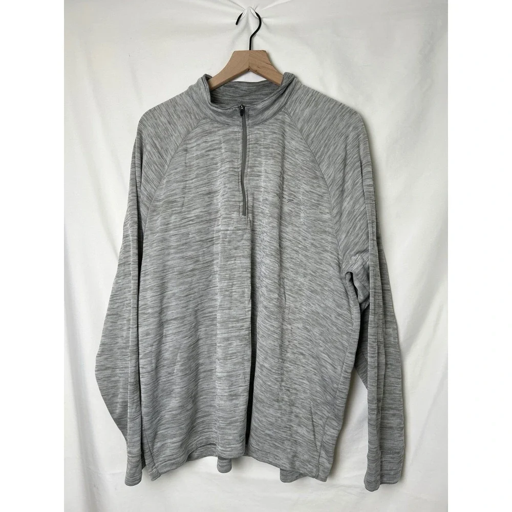 Greg Norman Mens Gray 1/4 Zip Pullover Long Sleeve Athletic Golf Shirt Size XXL